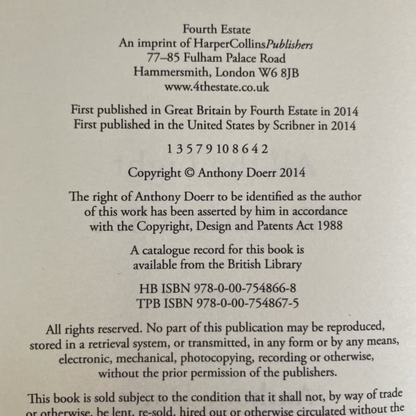 anthony doerr all the light we cannot see first edition2