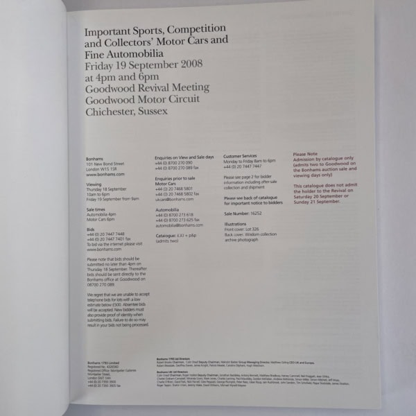 bonhams car collection 2008 2