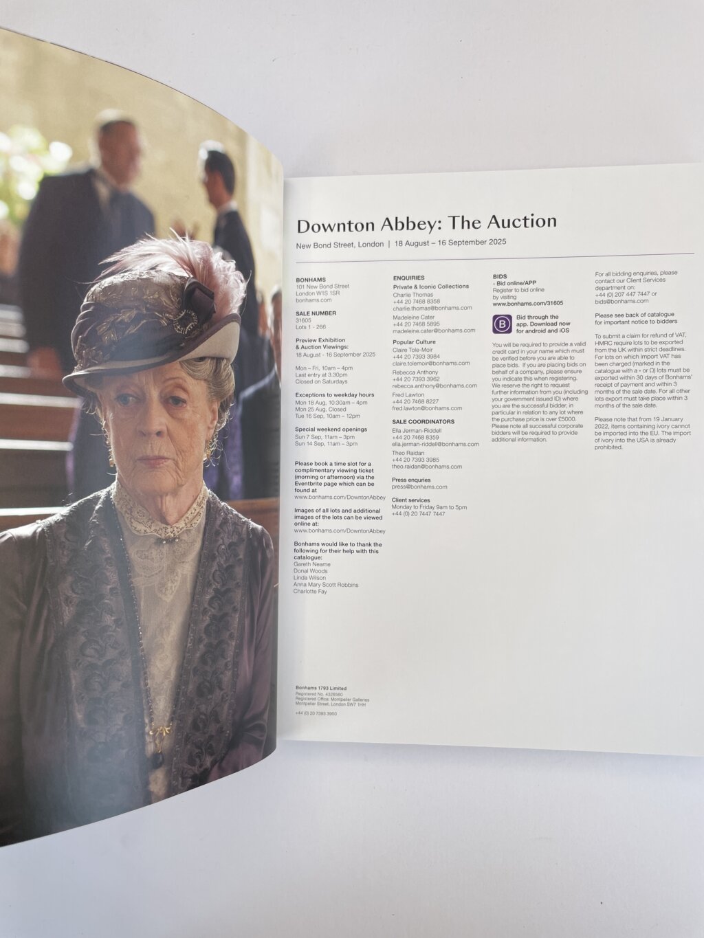 bonhams downtown abbey 2