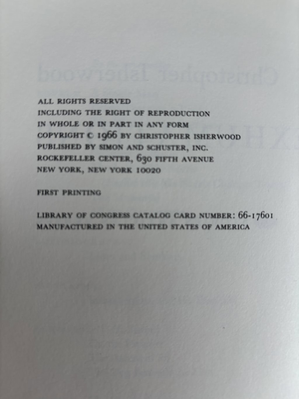 christopher isherwood exhumations first ed2