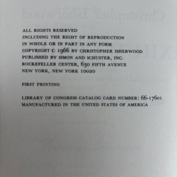 christopher isherwood exhumations first ed2