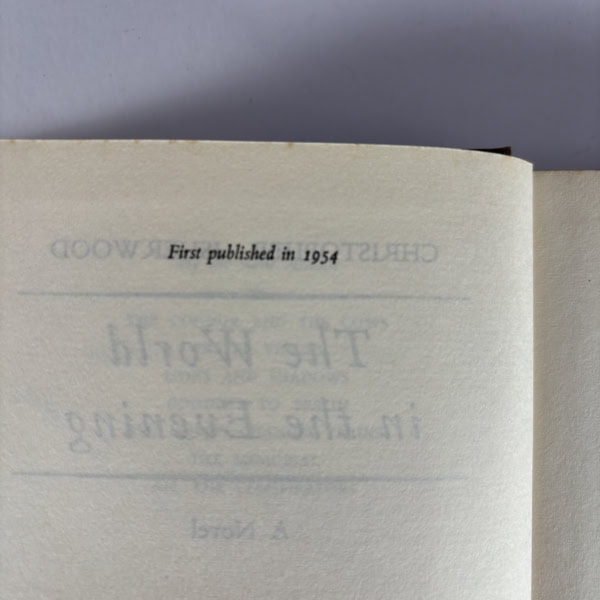 christopher isherwood the world in the evening first ed2