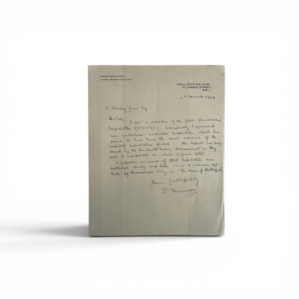 douglas mawson signed letter1