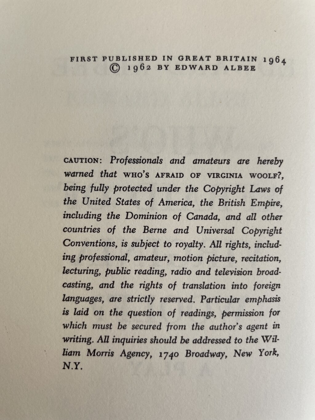 edwarrd albee whos afraid of virginia woolf first edition2