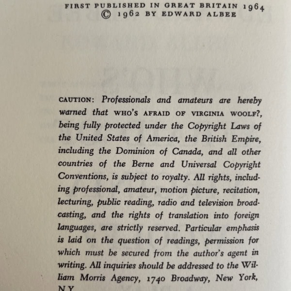 edwarrd albee whos afraid of virginia woolf first edition2