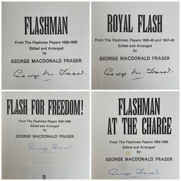 george macdonald fraser flashman signed set first editions7
