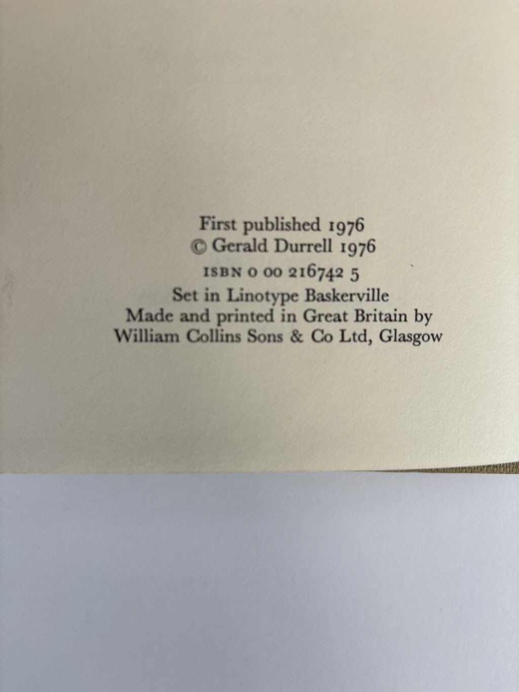 gerald durrell the stationary ark first edition2