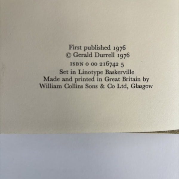 gerald durrell the stationary ark first edition2