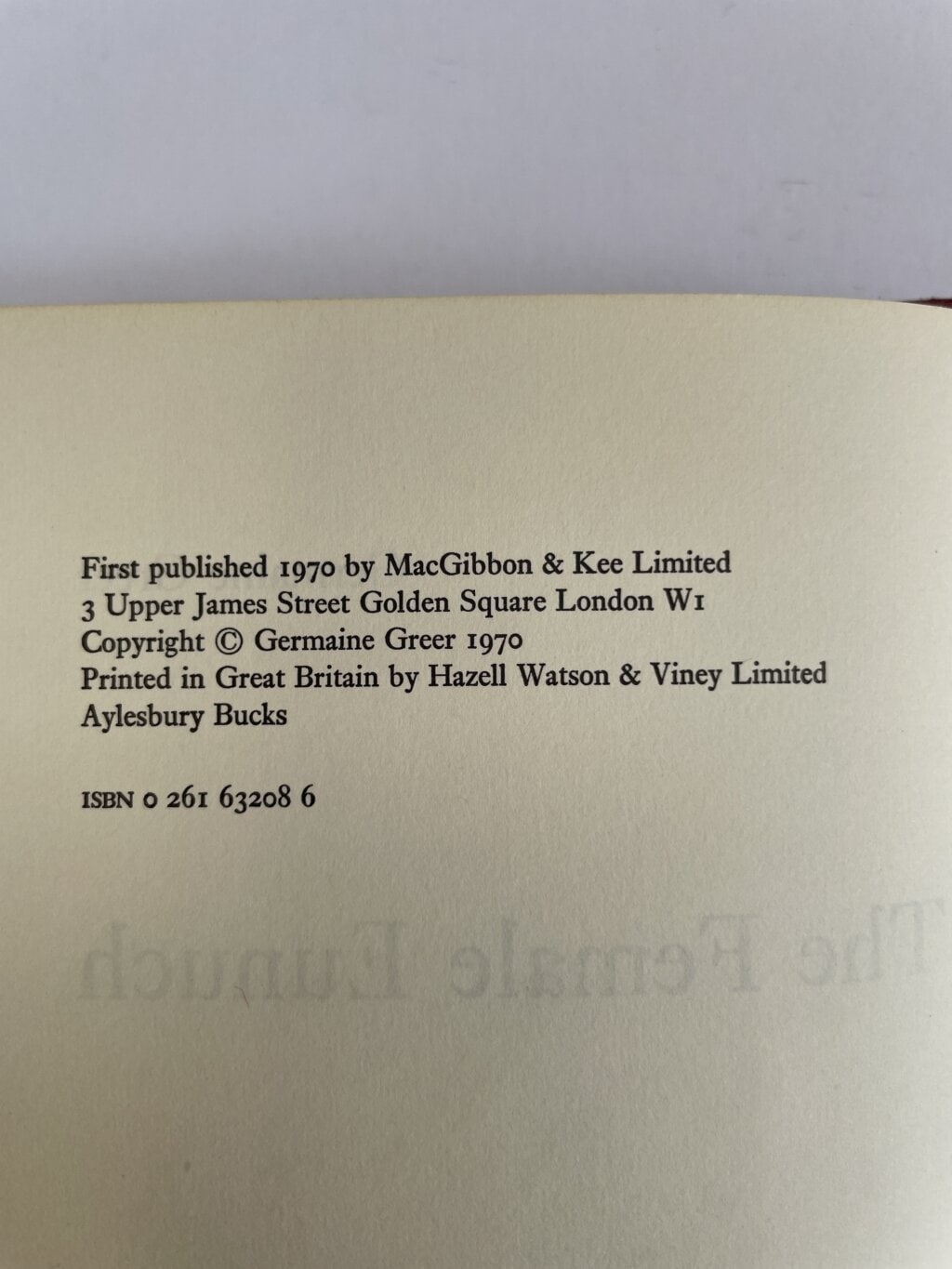 germaine greer the female eunuch first edition2