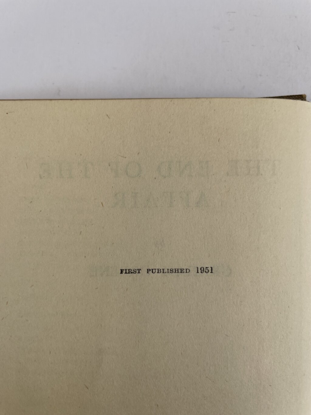 graham greene the end of the affair first edition2