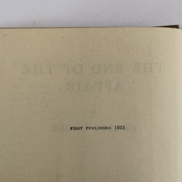 graham greene the end of the affair first edition2