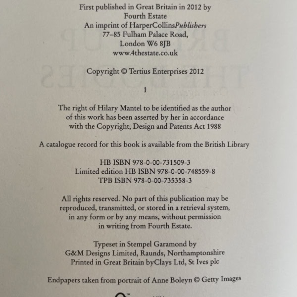 hilary mantel bring up the bodies first edition2