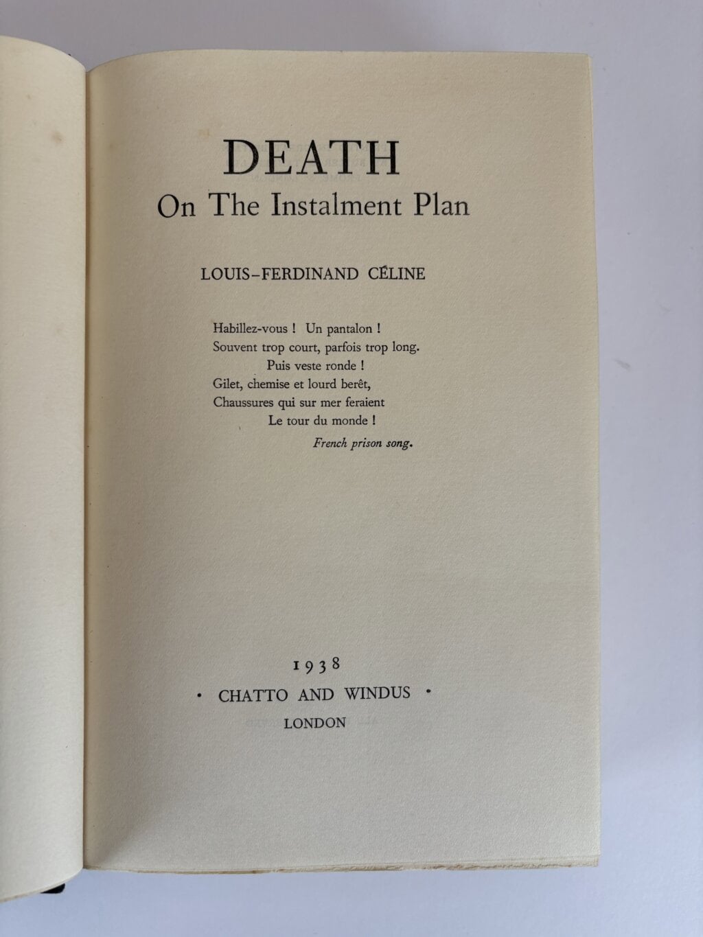 louis ferdinand celine death on the instalment plan first ed2