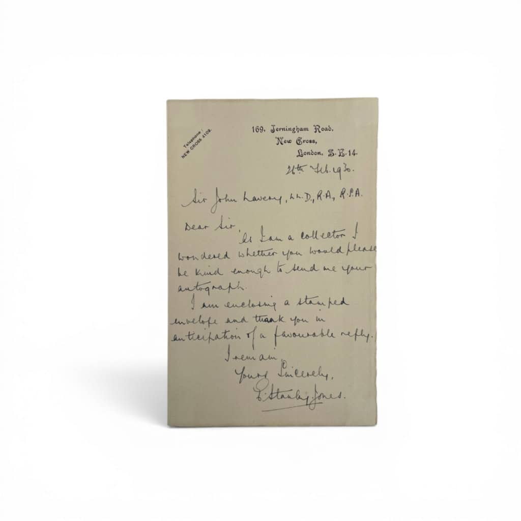 sir john lavery signed letter1 sir john lavery signed letter1