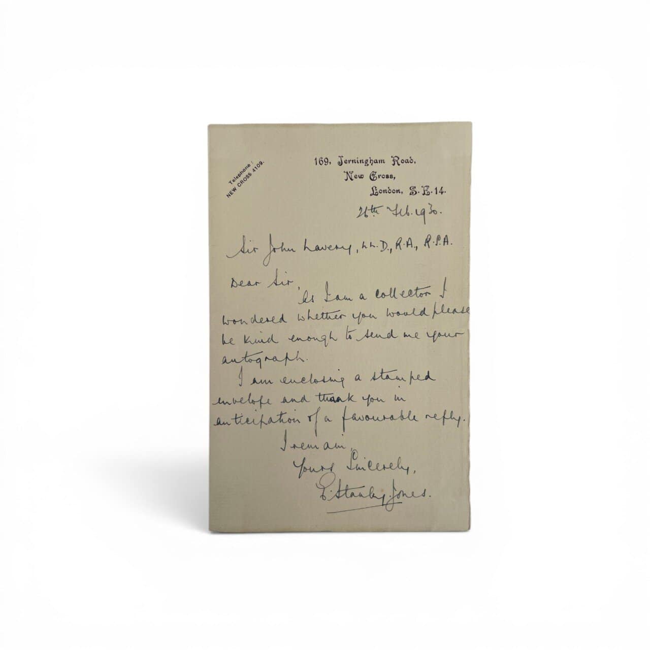 sir john lavery signed letter1
