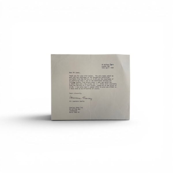 sir lawrence gowing signed letter1