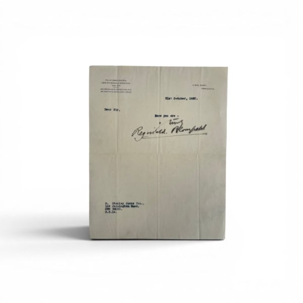 sit reginald blomfield signed letter1