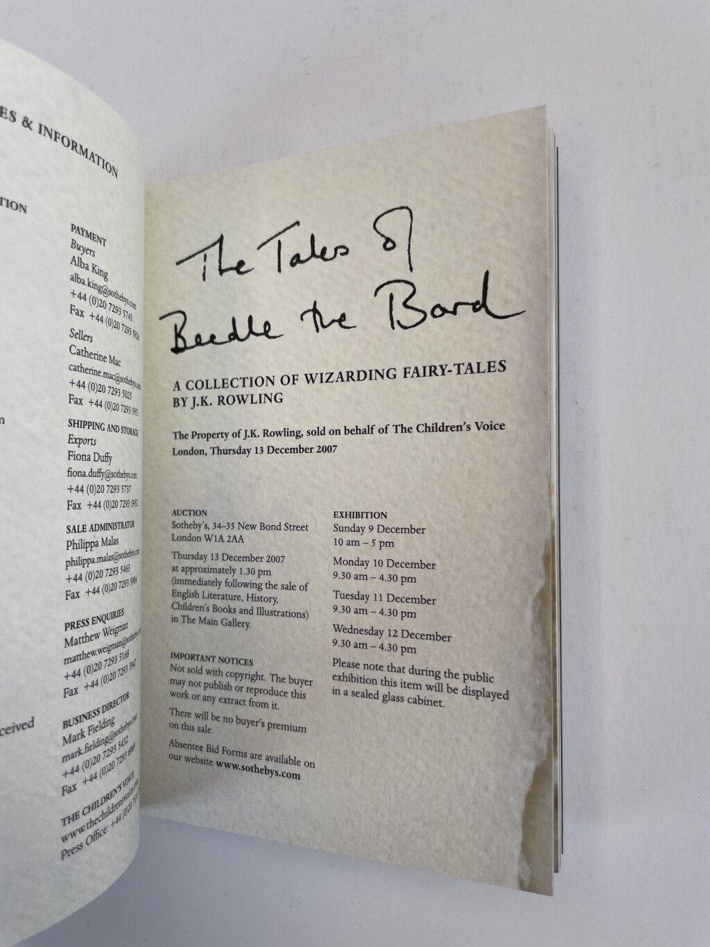 sothebys jk rowling 2