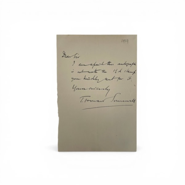 t howard somervell signed letter1