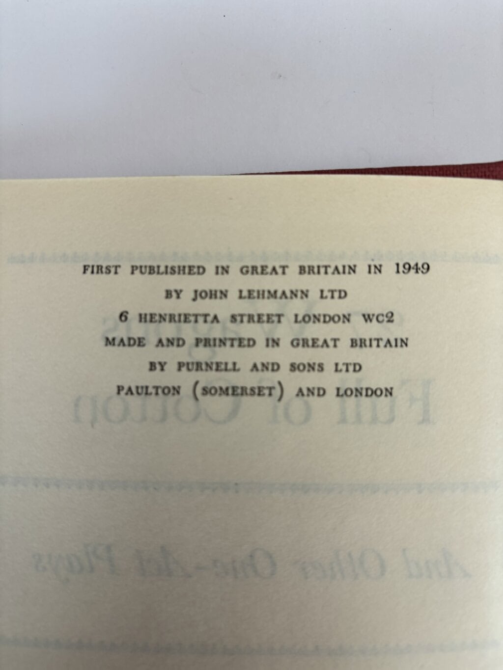 tennesse williams 27 wagons full of cotton first ed2