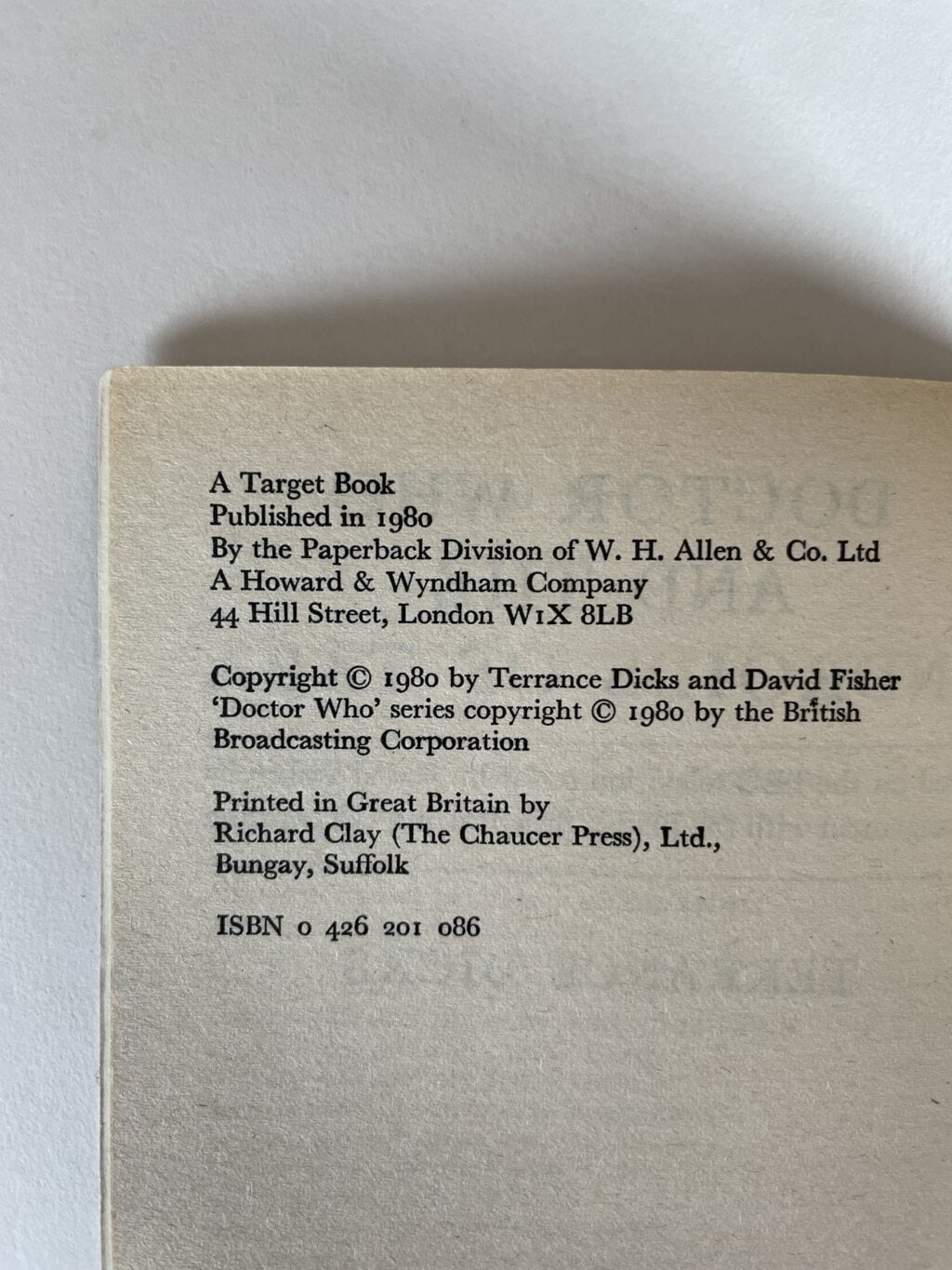 terrance dicks doctor who and the androids of tara first2