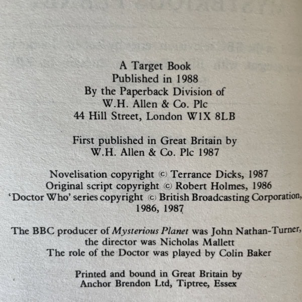 terrance dicks doctor who and the mysterious planet first2