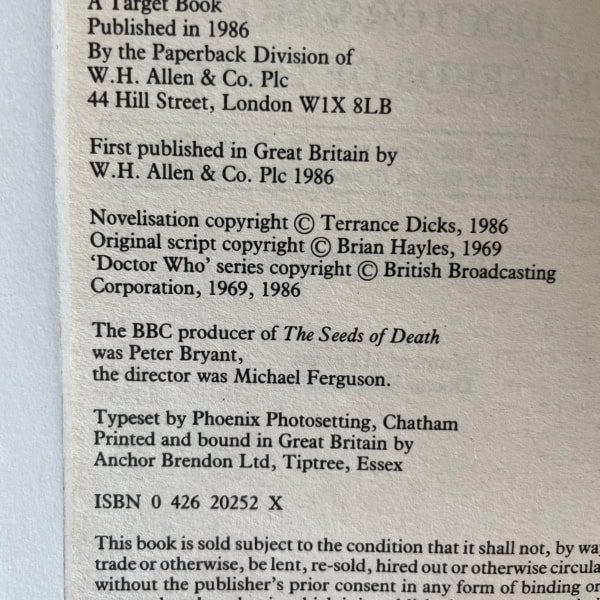 terrance dicks doctor who and the seeds of death first2