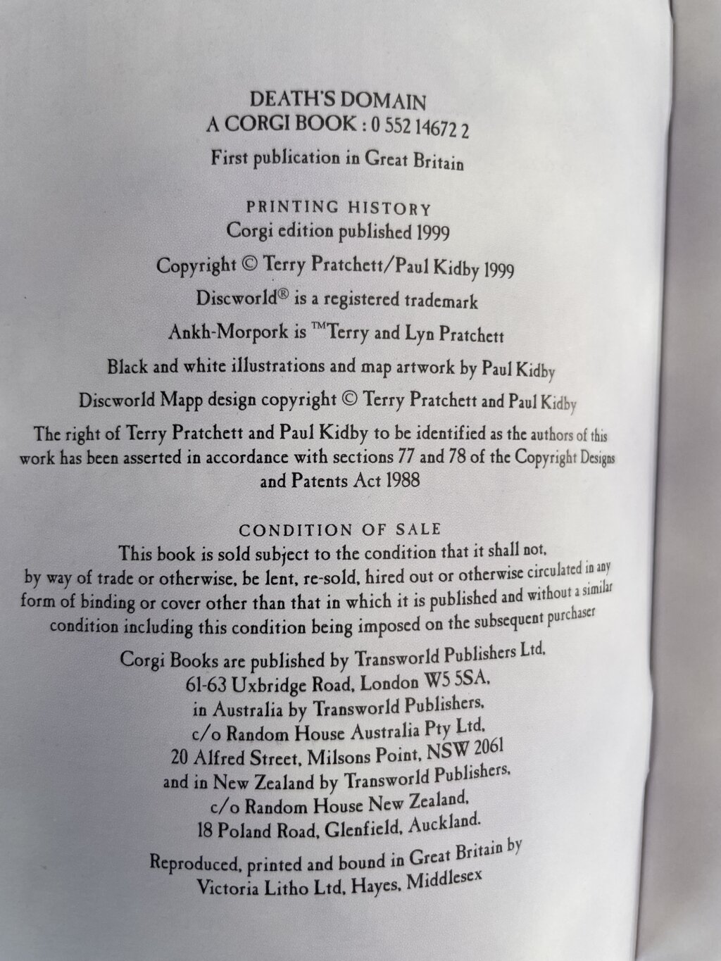 terry pratchett deaths domain first edition3