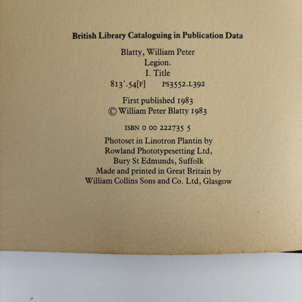 william peter blatty the exorcist legion first 2