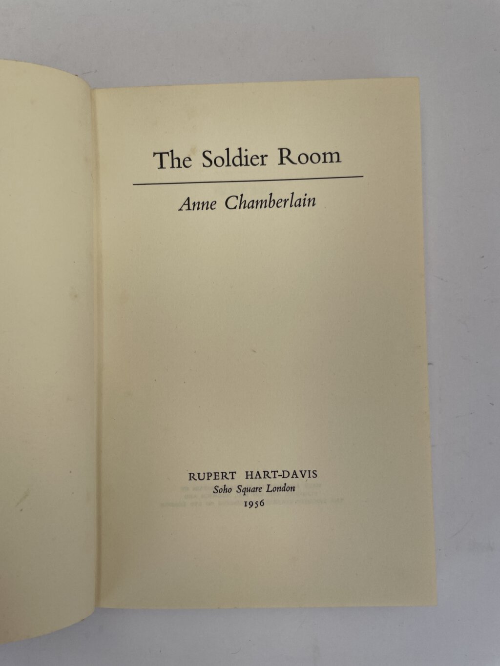 anne chamberlain the soldier room first edition2