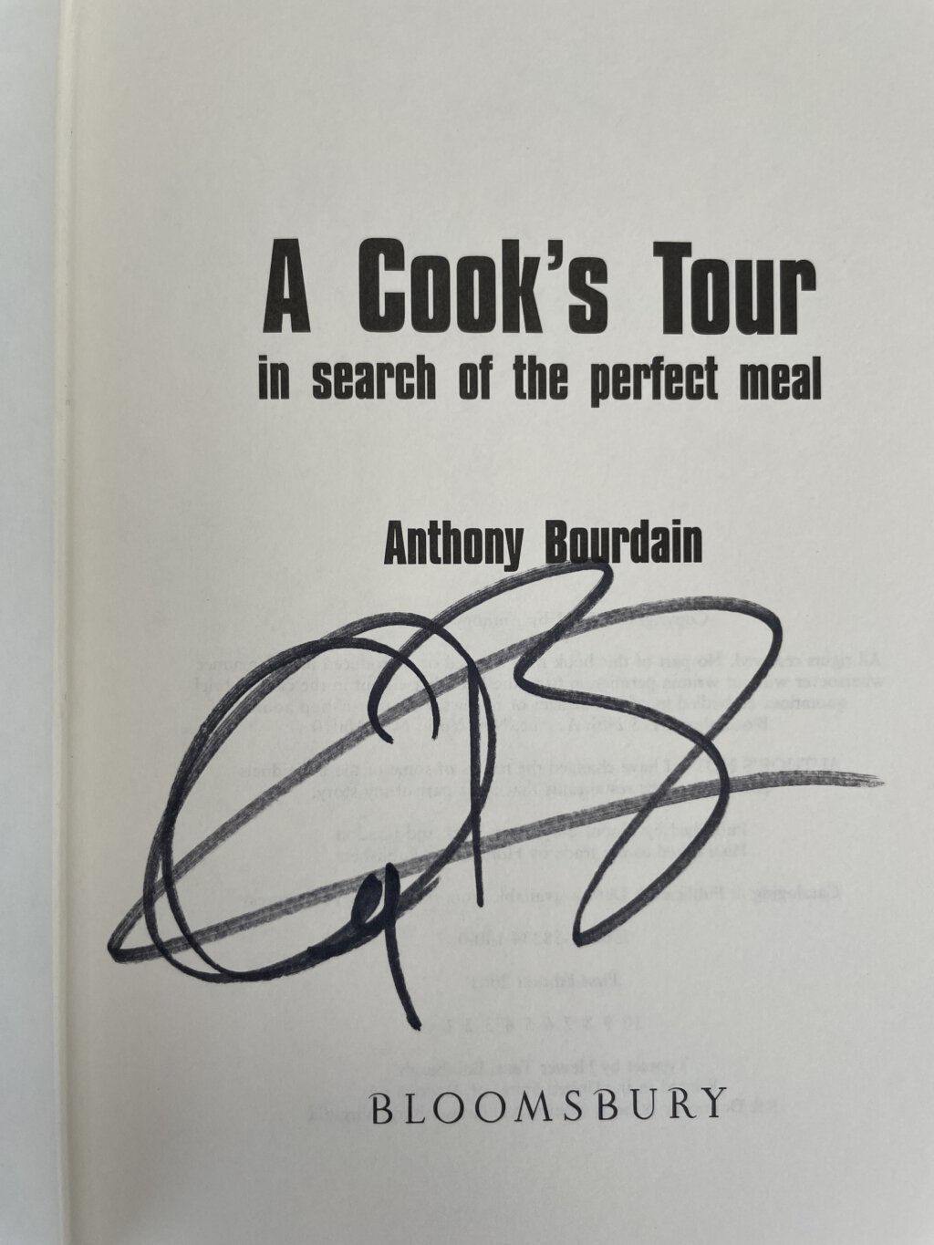 anthony bourdain a cooks tour signed first 2