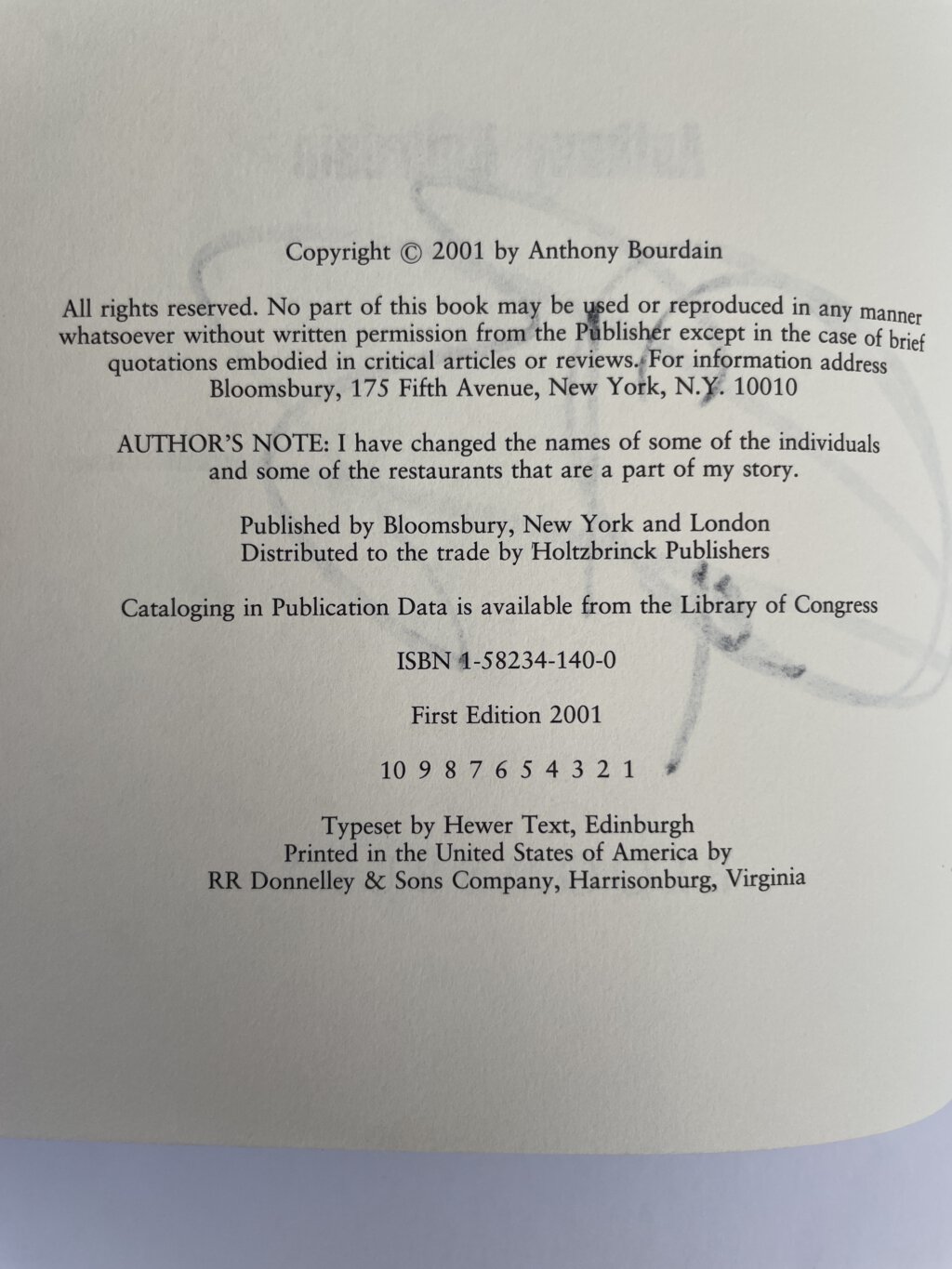 anthony bourdain a cooks tour signed first 3