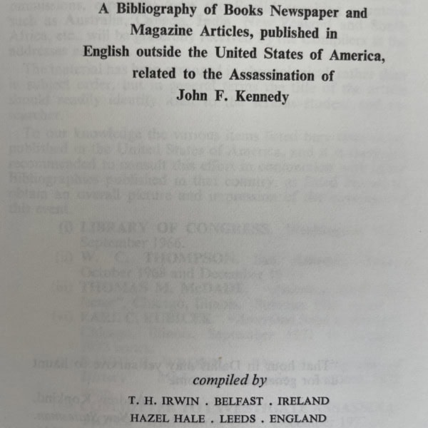bibliography of jfk 2