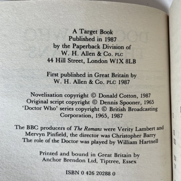 donald cotton doctor who the romans 2