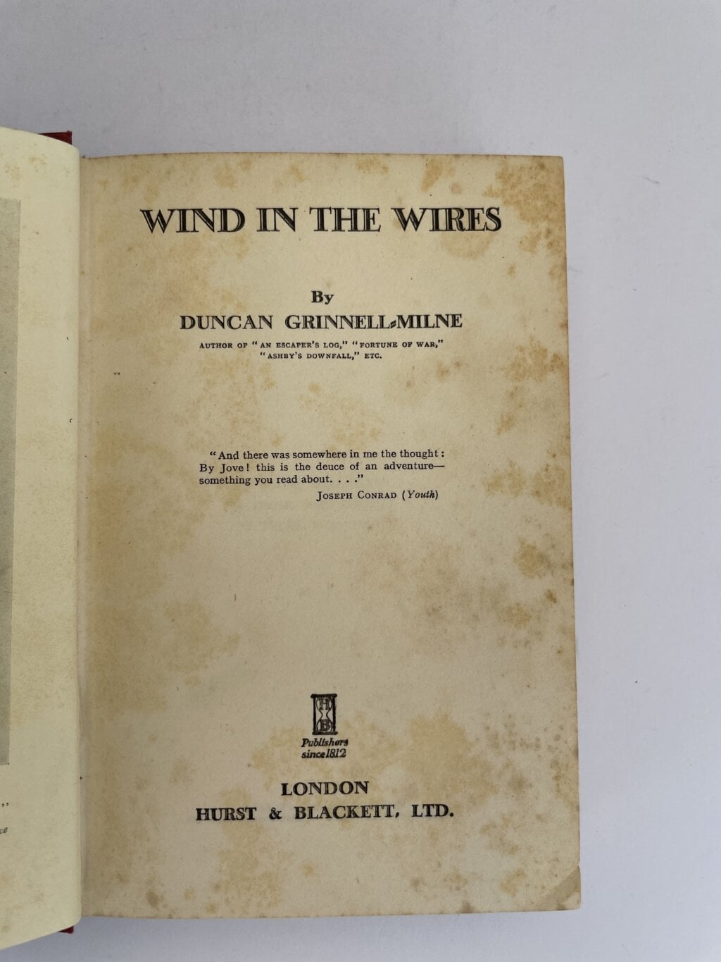 duncan grinnell milne wind in the wires first edition2