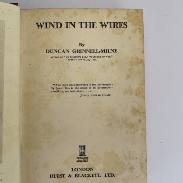 duncan grinnell milne wind in the wires first edition2