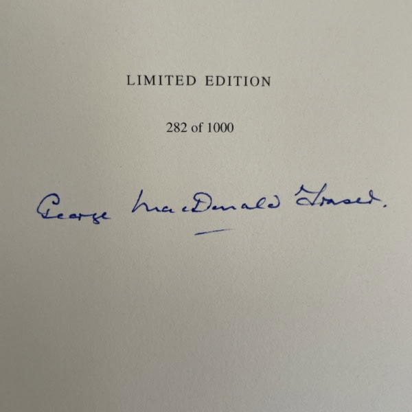 george macdonald fraser flashman on the marcg signed limited edition2