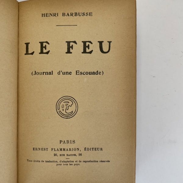 henri barbusse le feu first edfition2