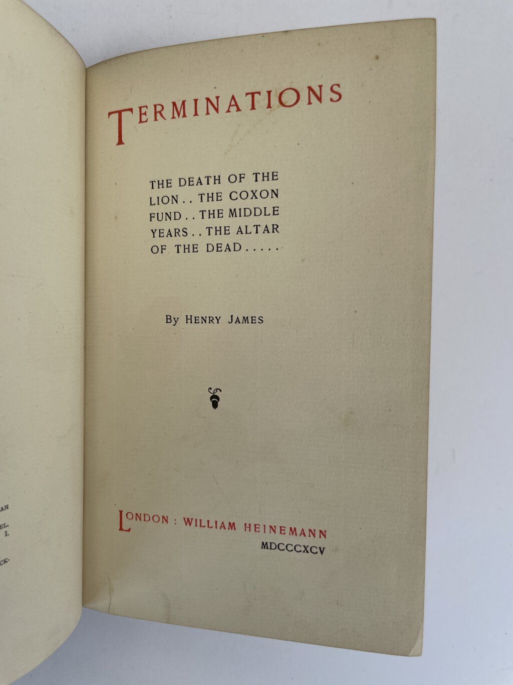 henry james terminations first edition 2