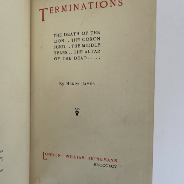 henry james terminations first edition 2