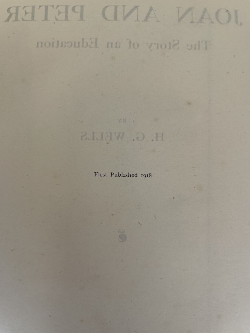 hg wells joan and peter first edition3