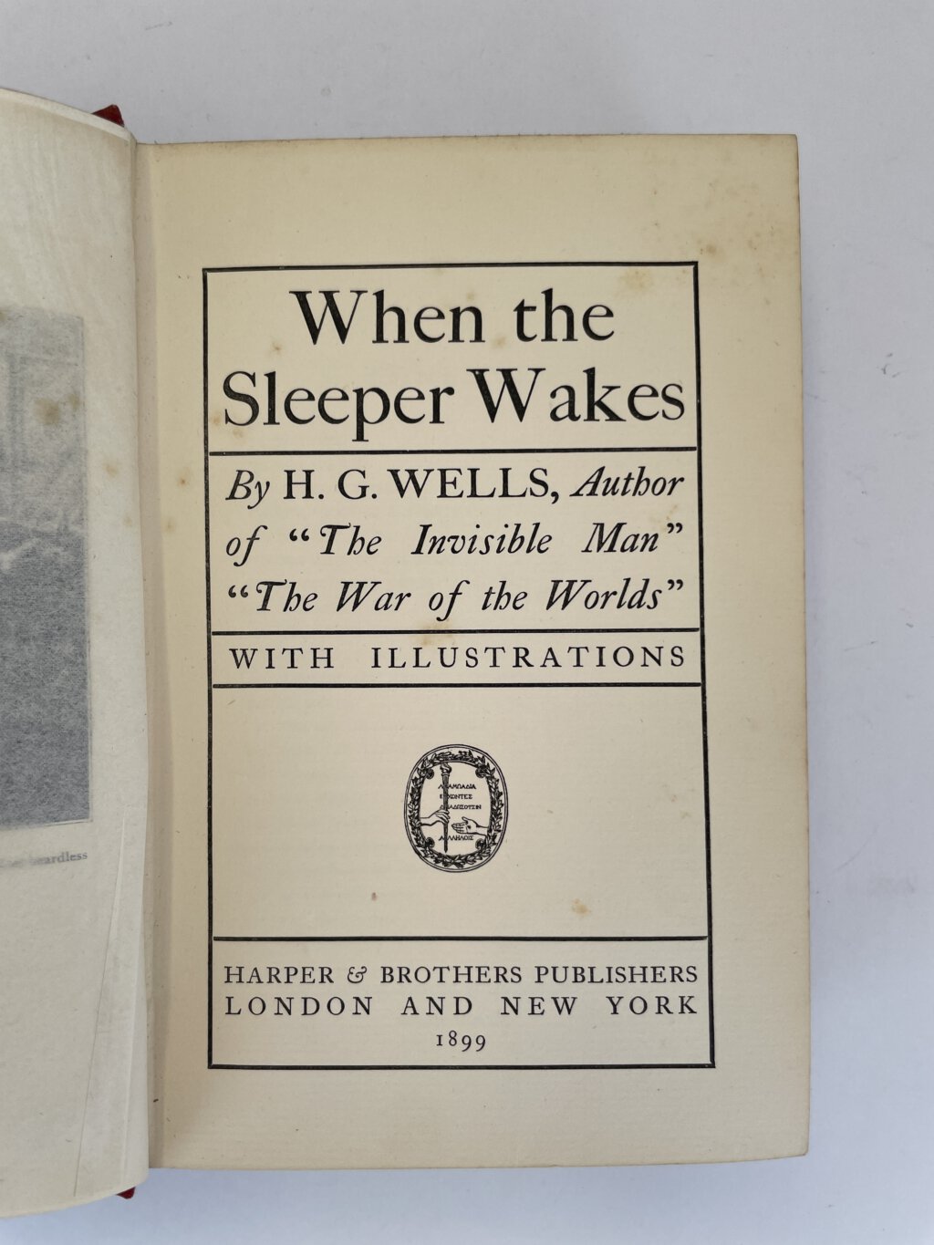 hg wells when the sleeper wakes first edition2