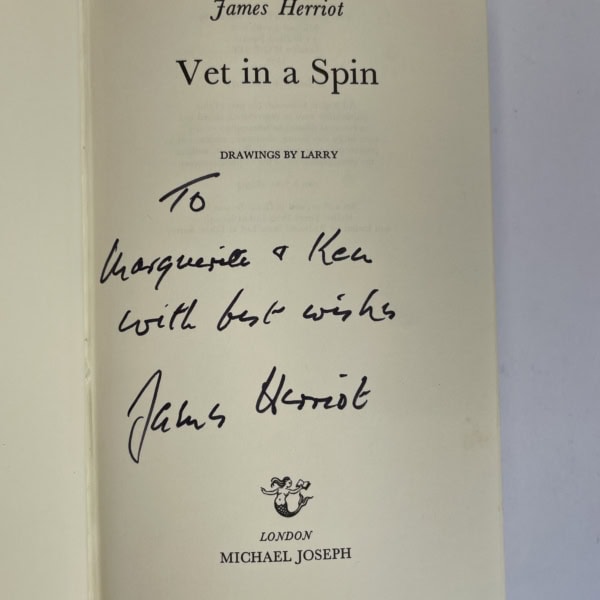 james herriot vet in a spin signed first 2