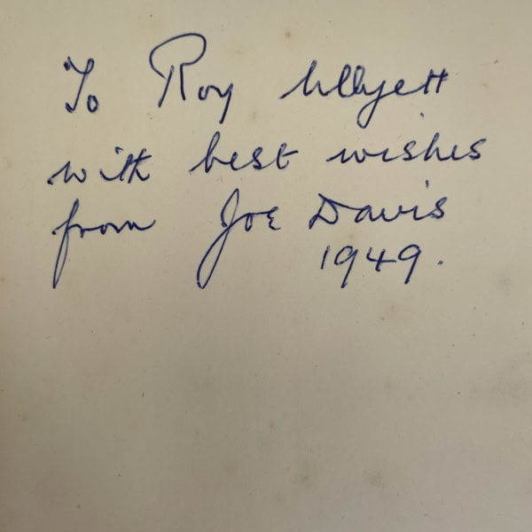 joe davis how i play snooker signed first2