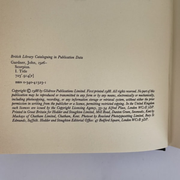 john gardner scorpius first edition2