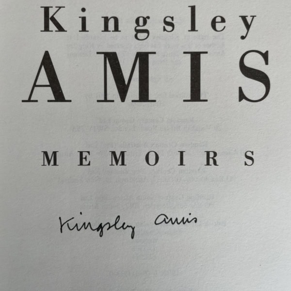 kingsley amis memoirs signed first2 scaled