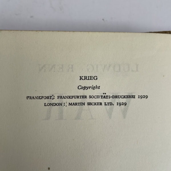 ludwig renn war first edition2