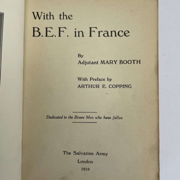 mary booth with the BEF in france first ed2