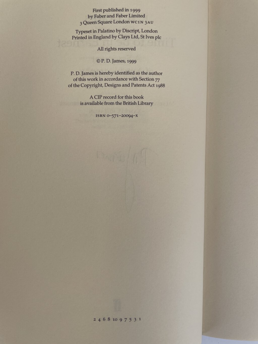 pd james time to be in ernest first edition2