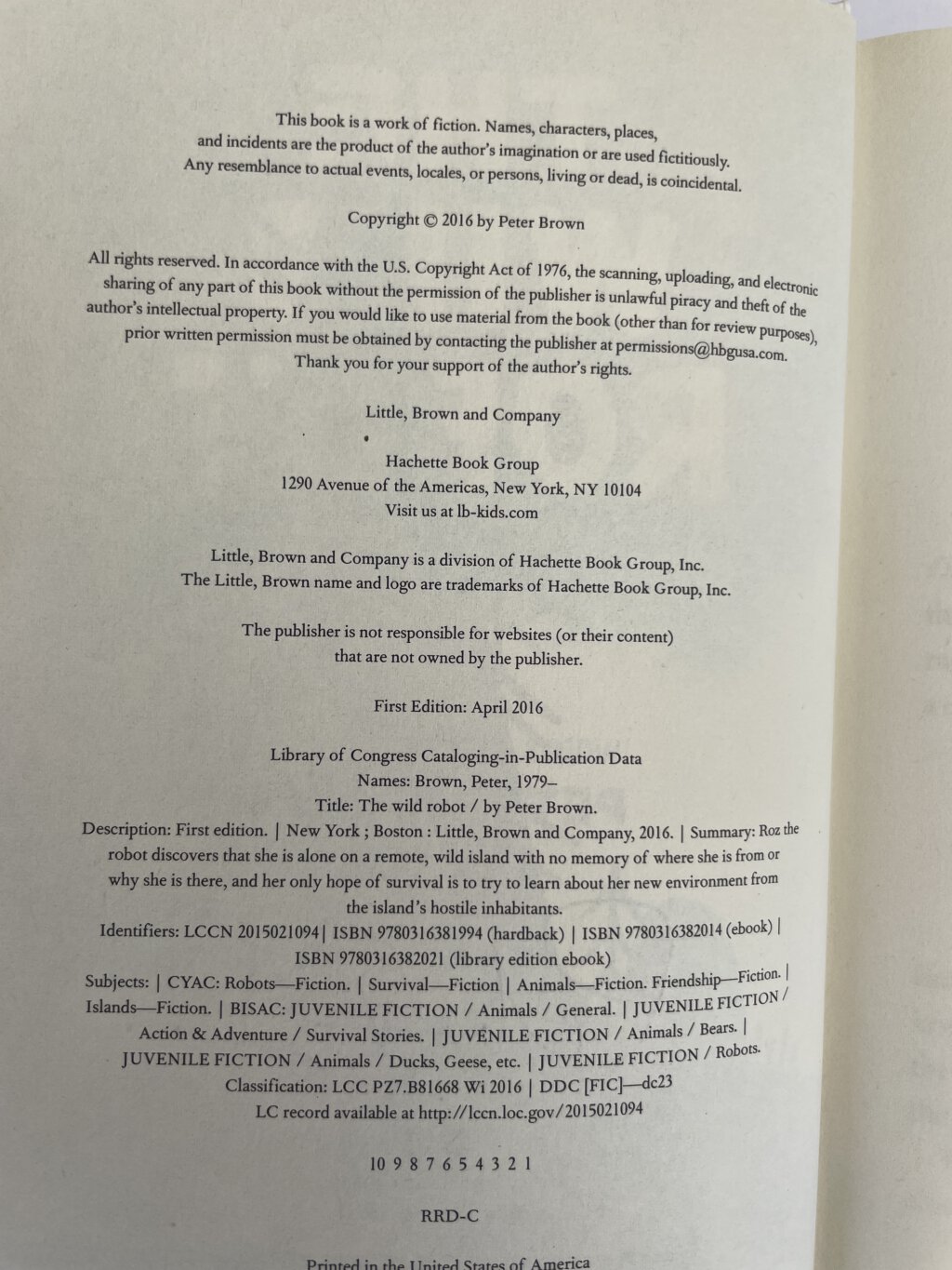 peter brown the wild robot signed first ed3